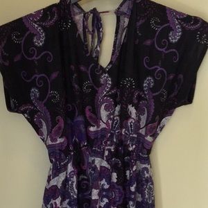 Dress/ tunic purple and black